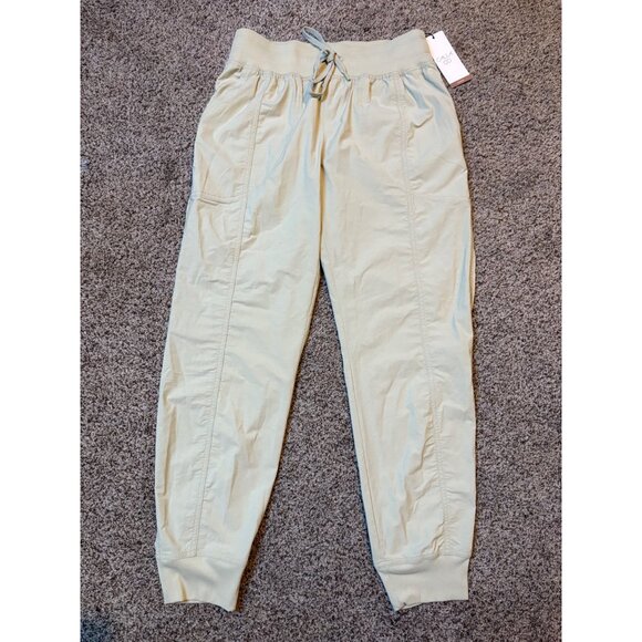 NEW CALIA Nyluxe Mid-Rise Relaxed-Fit Ankle Joggers in Soft Green Size Small - Picture 4 of 11